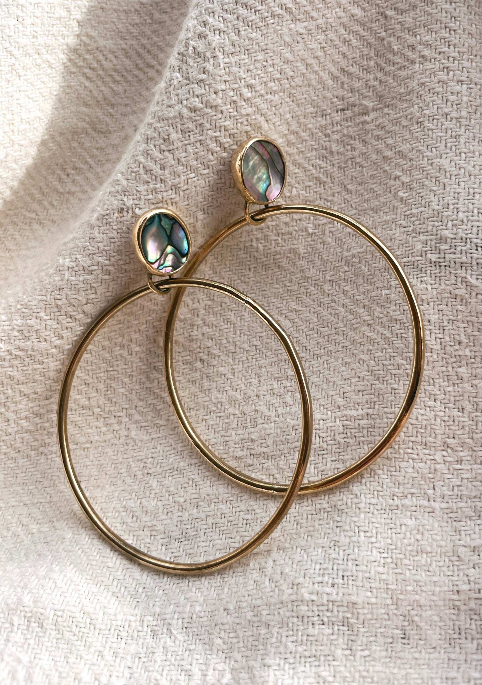Abalone Siren Hoops