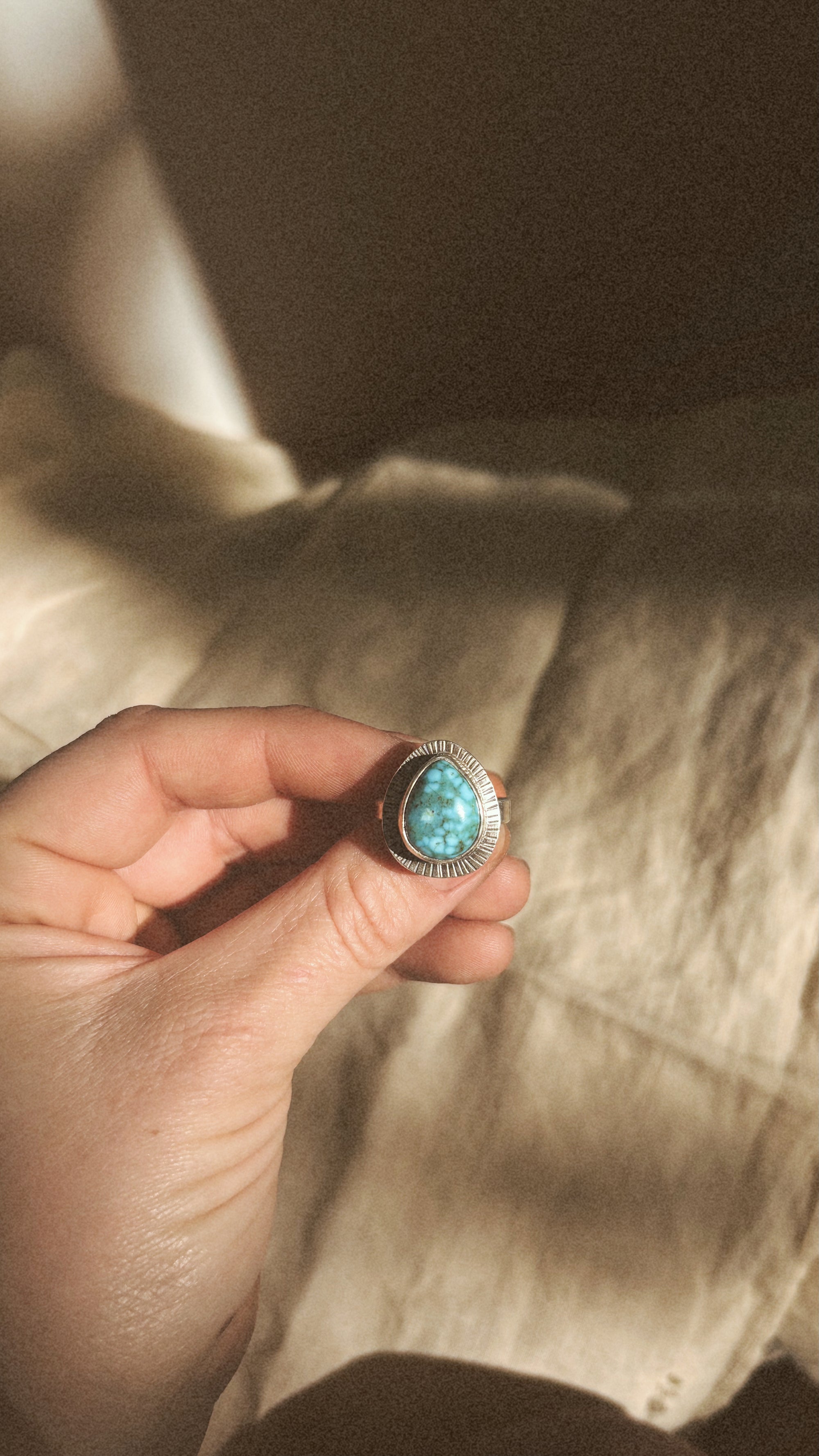 Kingman Turquoise Ring - Size 8 1/4