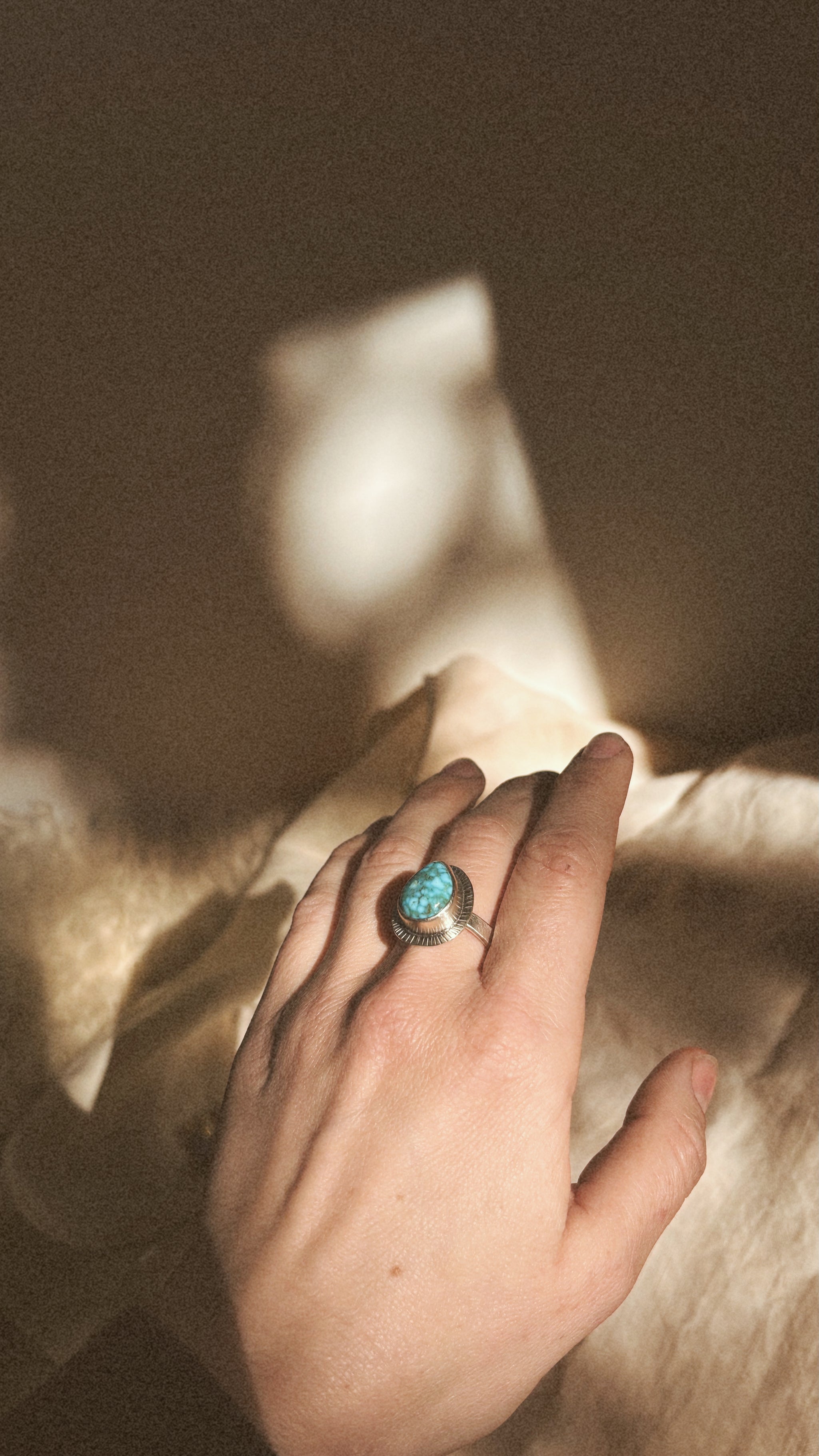 Kingman Turquoise Ring - Size 8 1/4